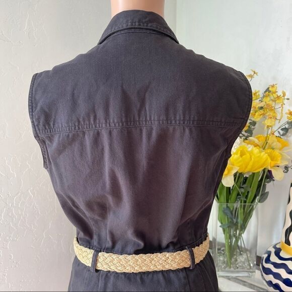 Raffaella Button Down Sleeveless w/ Belt Dress Size 8 - Picture 6 of 10